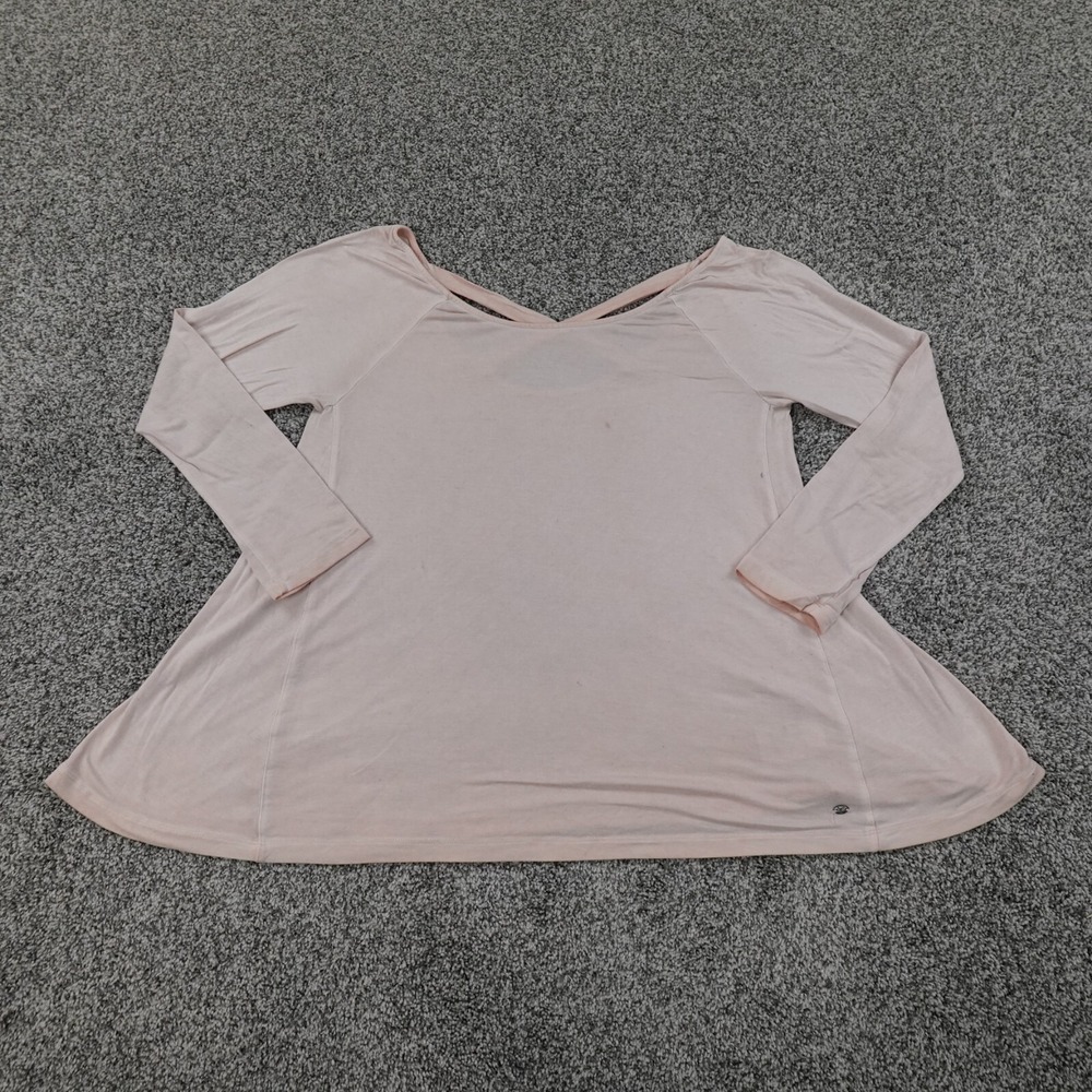 American Eagle Shirt Womens S Pink Long Sleeve Casual Preppy Lightweight Stretch